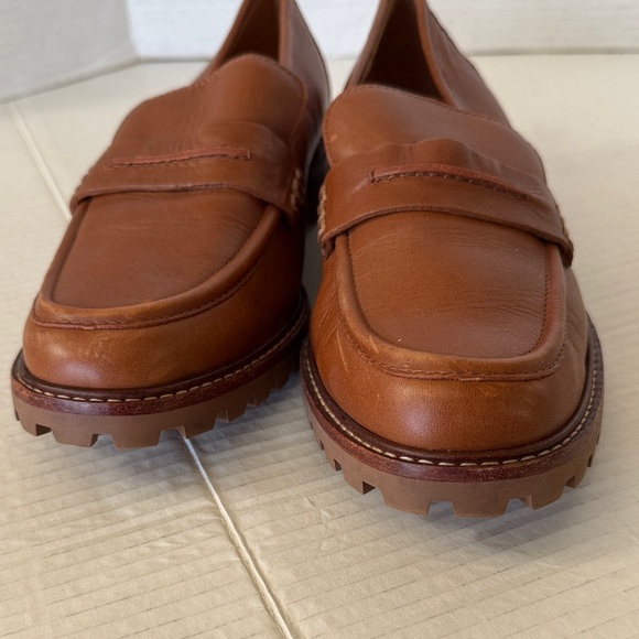Madewell Corinne Lugsole Penny Loafers Sz 9.5 Business Casual Preppy Leather - Picture 9 of 13